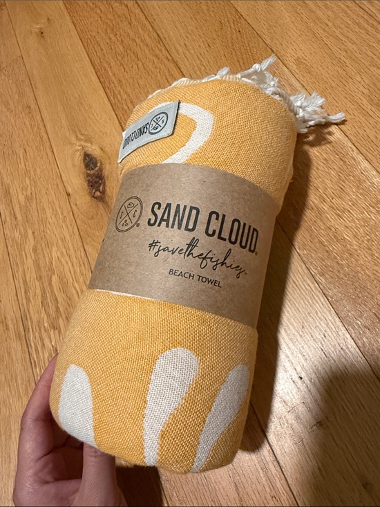 Sandcloud Other - 🪷Nwt Sand Cloud Beach Towel Lotus Mural yellow white